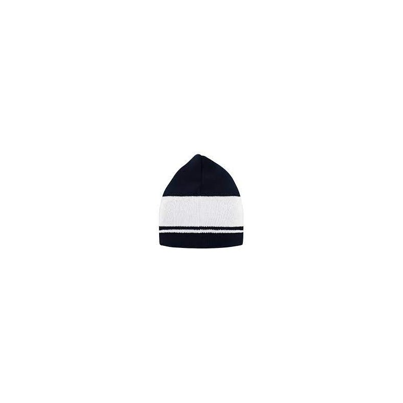 Knitted Beanie - Navy/offwhite